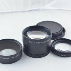 Set Vorsatzlinsen 58mm mit 2x Telekonverter, 0,45x Weitwinkelvorsatz mit Macro